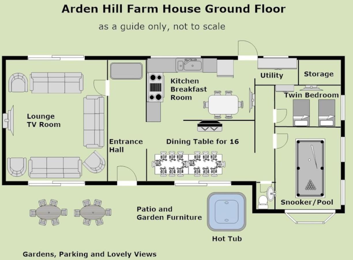 Arden Hill Farmhouse - Hot Tub, Snooker Table, Sleeps 16 Στράτφορντ απόν Έιβον Εξωτερικό φωτογραφία